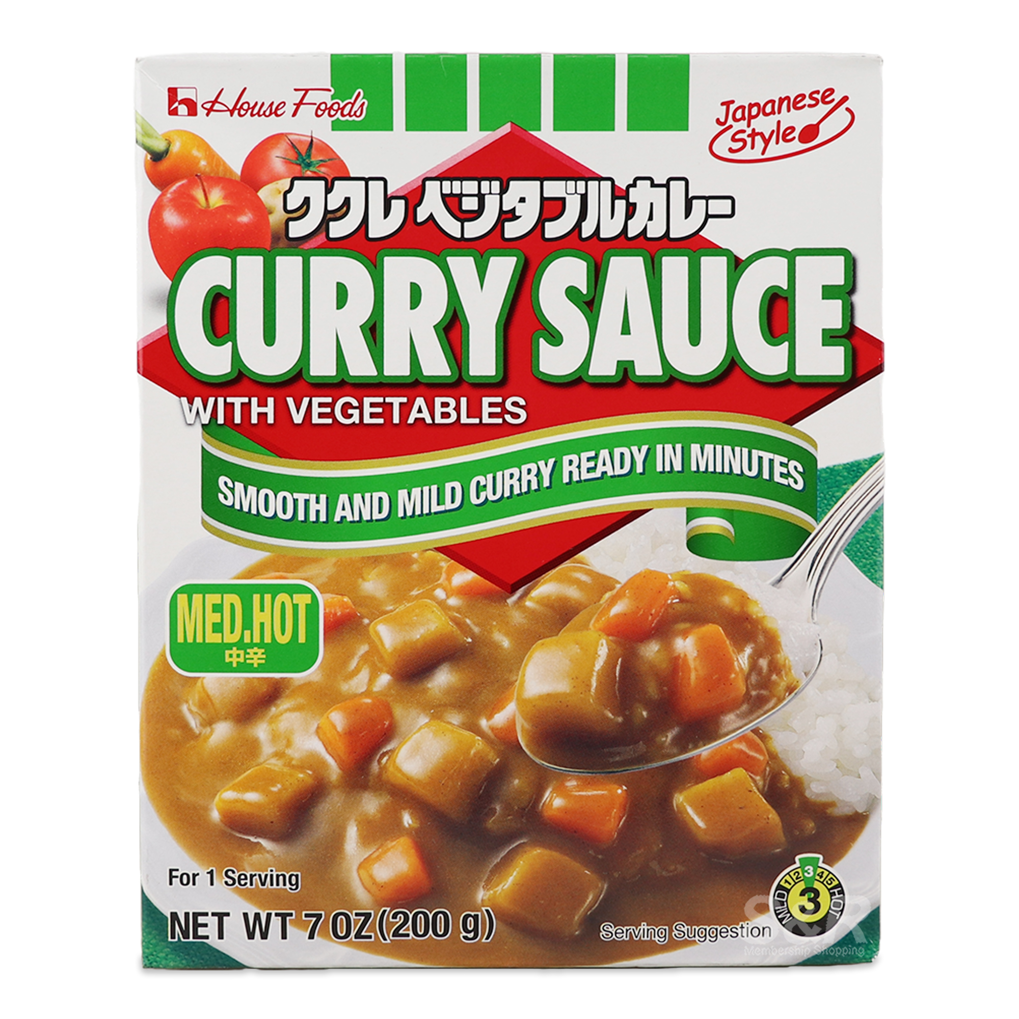 House Foods Japanese Style Curry Sauce Medium Hot 200g